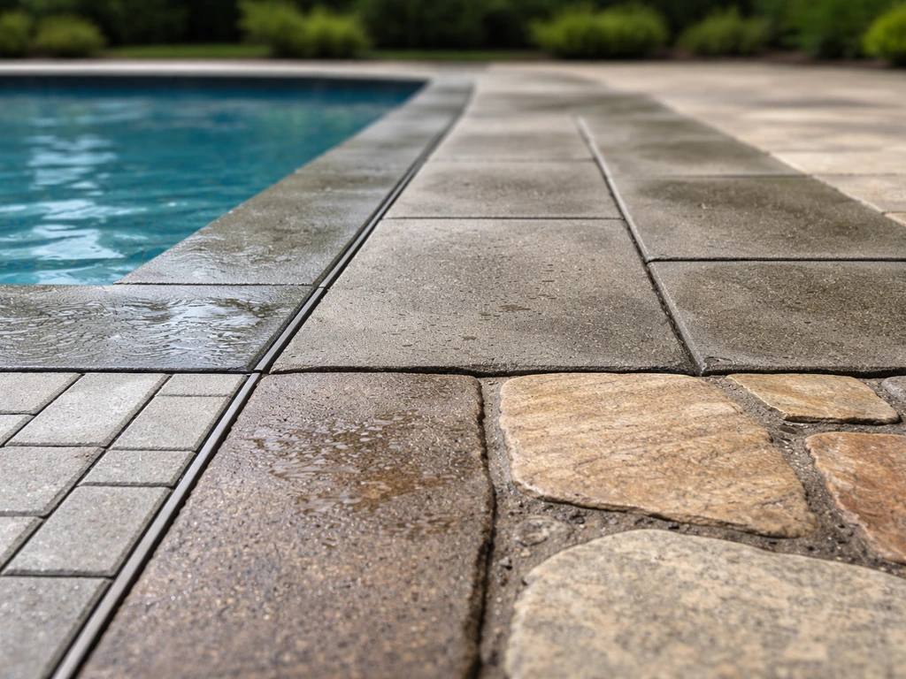 best patio material around pool