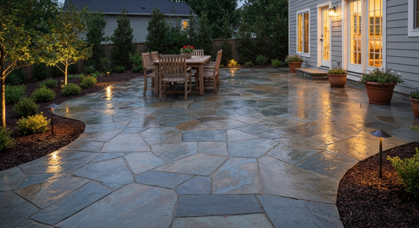 is a flagstone patio expensive