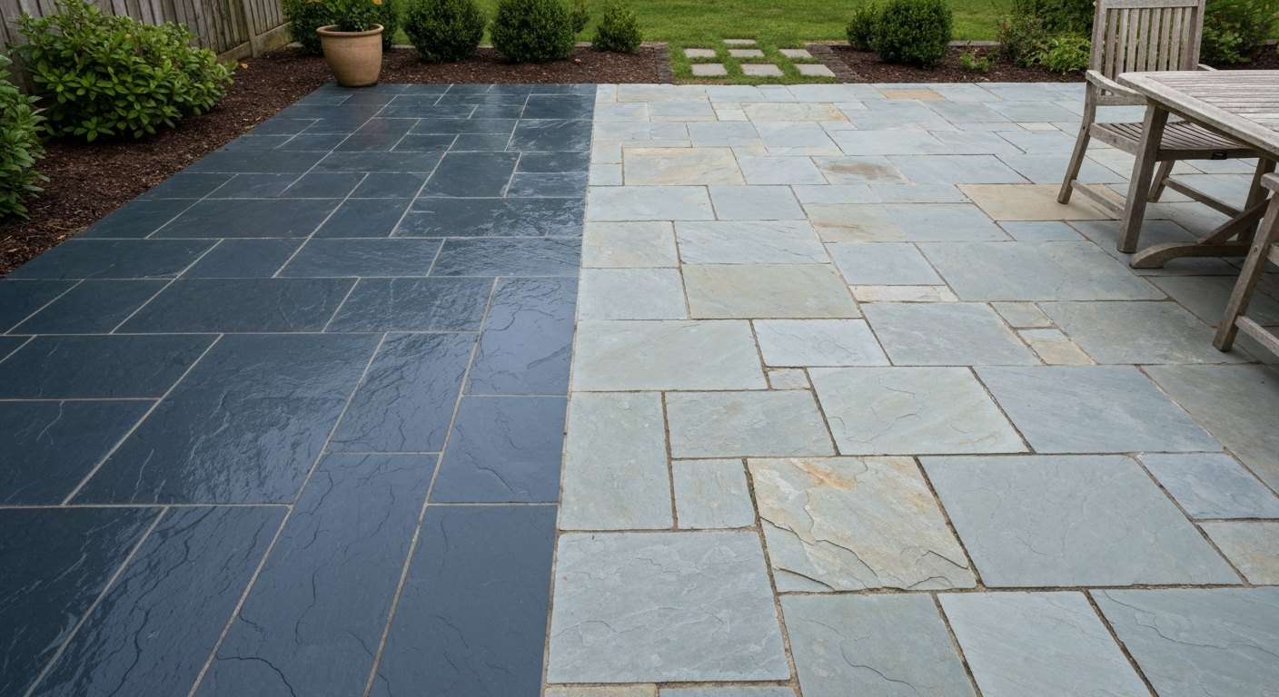 flagstone vs slate patio