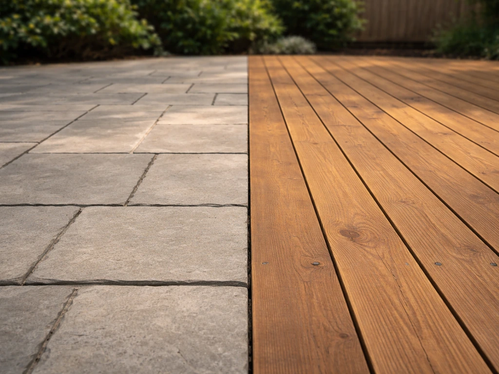 wood patio vs stone